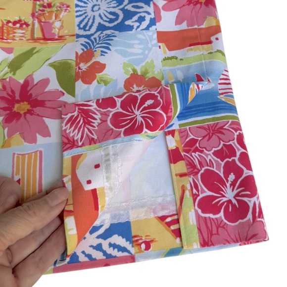 Talbots Patchwork Print Pencil Skirt Beach Tropical Resort Hawaii Size 6 - Picture 3 of 9